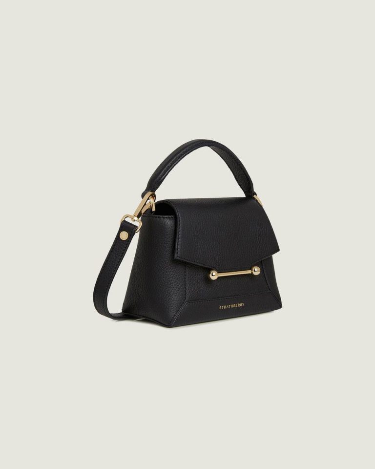 Women Strathberry Mosaic Nano Crossbody Bags Black - Image 2