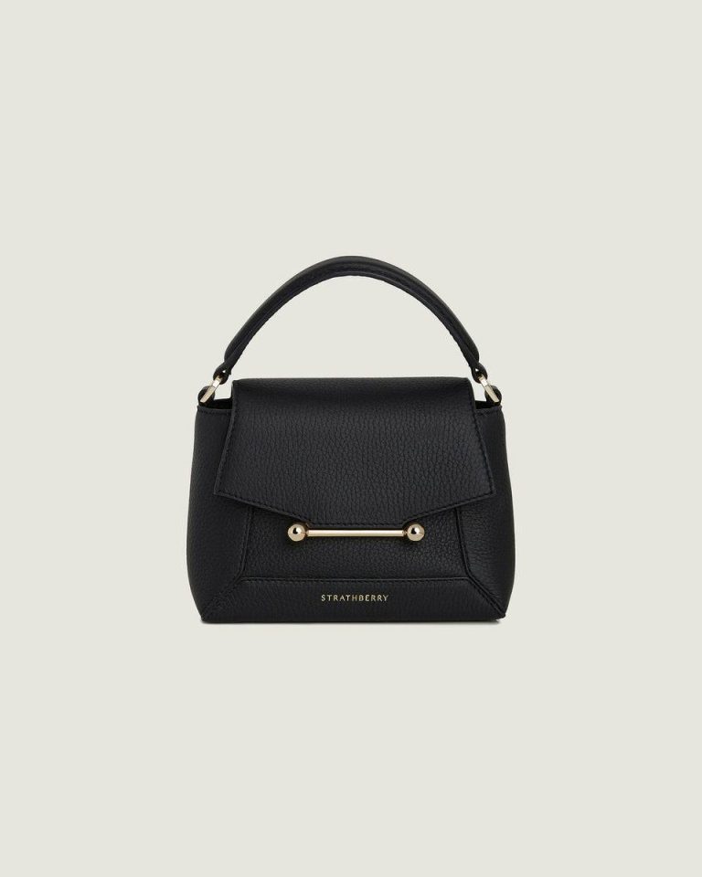 Women Strathberry Mosaic Nano Crossbody Bags Black - Image 3