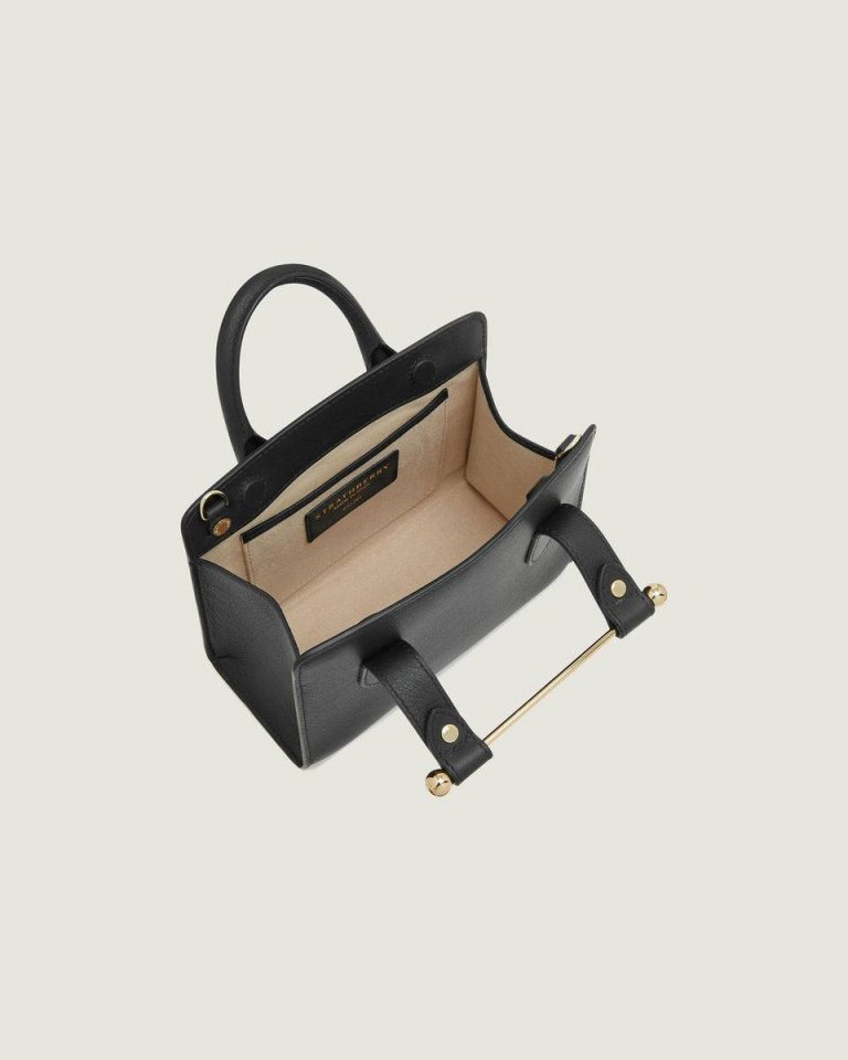 Women Strathberry Nano Tote Black Small & Mini Bags - Image 4