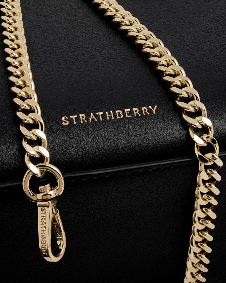 Women Strathberry Nano Tote Black Small & Mini Bags - Image 5