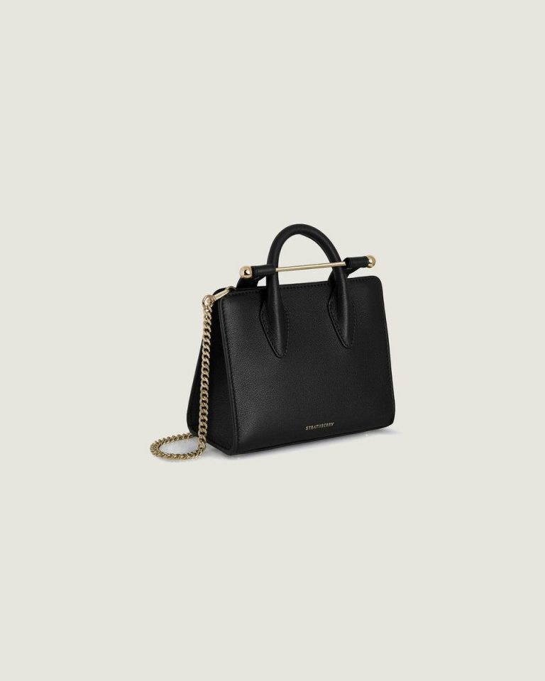 Women Strathberry Nano Tote Black Small & Mini Bags