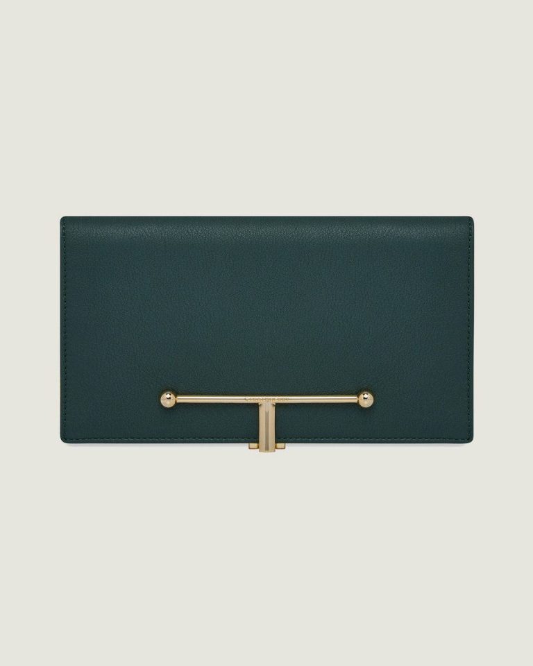 Women Strathberry Wallets Bottle Green Large Melville Street Wallet - Image 2
