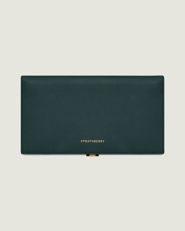 Women Strathberry Wallets Bottle Green Large Melville Street Wallet - Image 3