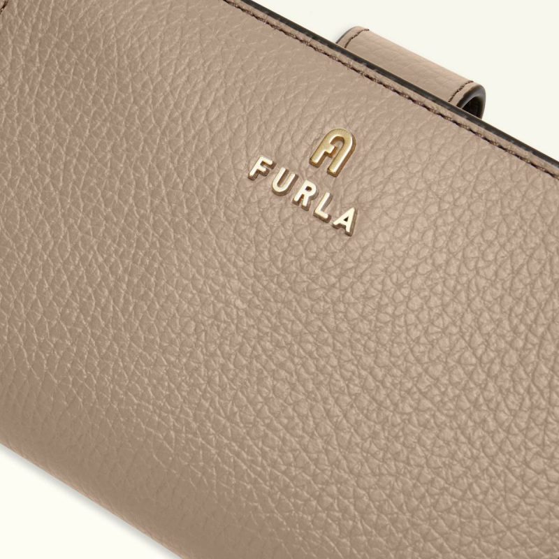 Women Stucco Gray Furla Camelia Compact Wallet M Wallets - Image 3