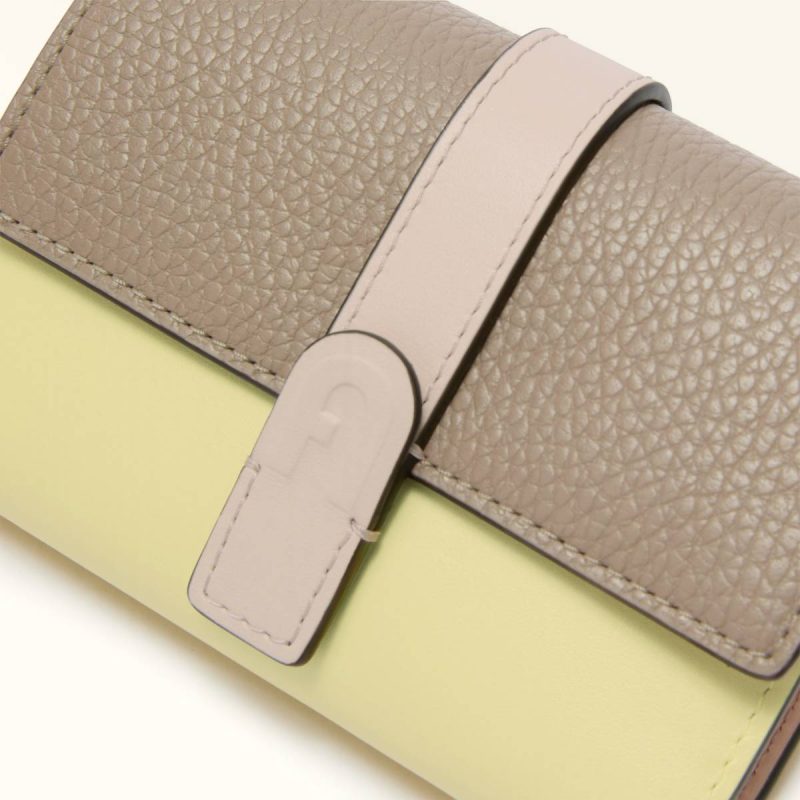 Women Stucco Gray+Freesia+Azalea Furla Grazia Compact Wallet M Wallets - Image 3