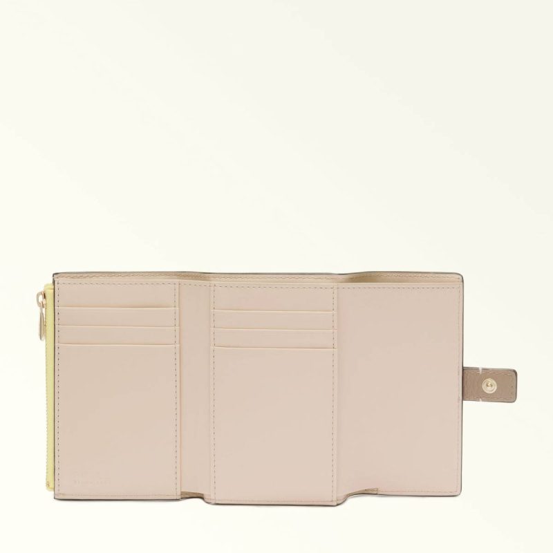 Women Stucco Gray+Freesia+Azalea Furla Grazia Compact Wallet M Wallets - Image 4