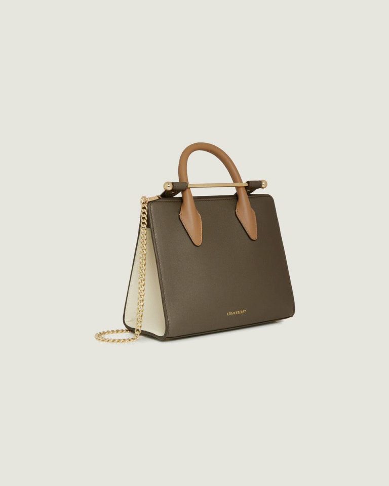 Women Totes & Top Handle Bags Khaki/Caramel/Diamond Strathberry Mini Tote - Image 2