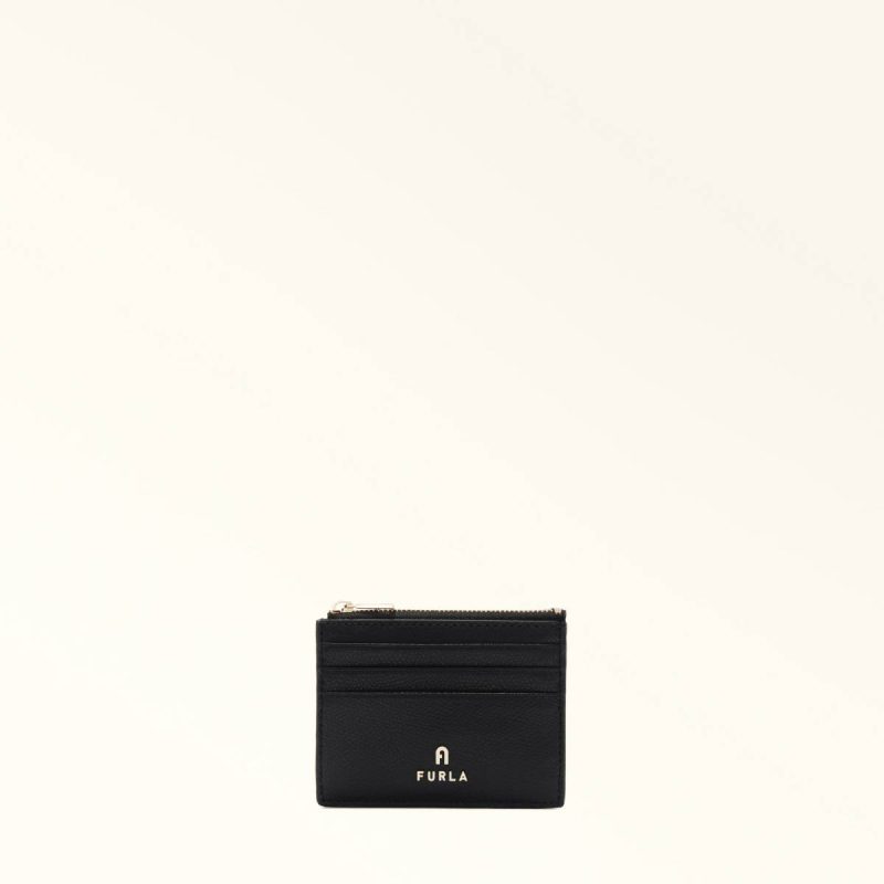 Women Wallets Nero Furla Camelia Card Case S