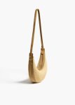 Women Wheat / Natural Crossbody Bags Small Augustina Crossbody Bag In Wheat Suede And Natural Raffia Khaite