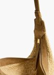 Women Wheat / Natural Crossbody Bags Small Augustina Crossbody Bag In Wheat Suede And Natural Raffia Khaite - Image 4