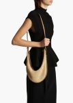 Women Wheat / Natural Crossbody Bags Small Augustina Crossbody Bag In Wheat Suede And Natural Raffia Khaite - Image 5