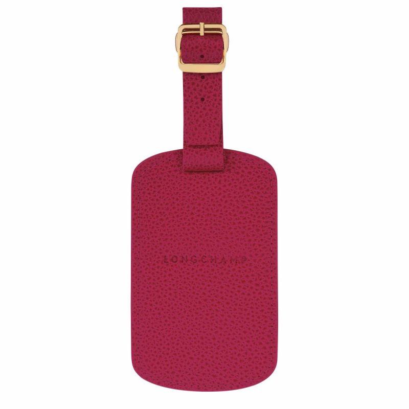 Beetroot Women Travel Accessories Longchamp Le Foulonné Luggage Tag Beetroot - Leather