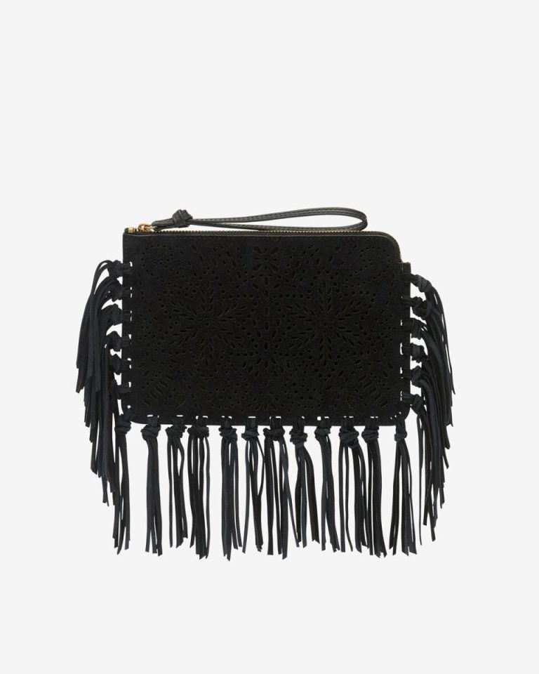 Black Clutches & Small Leather Goods Flat Pouch Clutch Women Isabel Marant - Image 3
