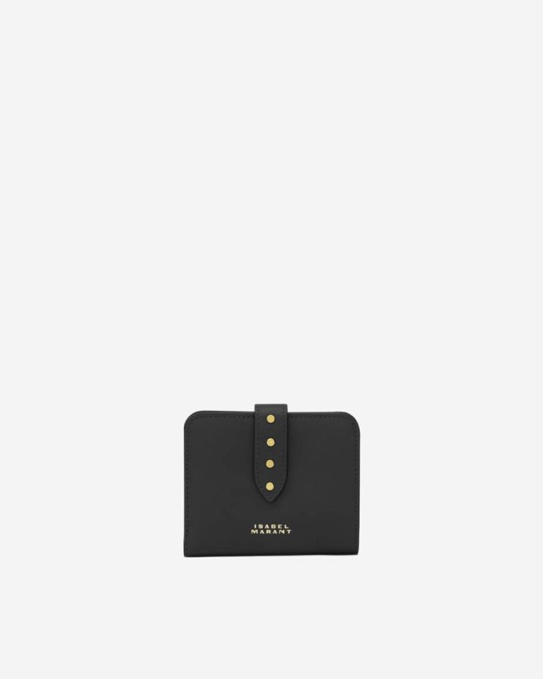 Black Isabel Marant Women Wallet Leather Small Leather Goods Clutches & Small Leather Goods - Image 3