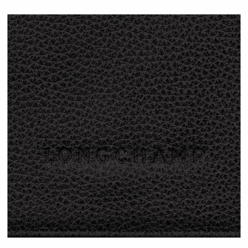 Black Leather Wallets Longchamp Le Foulonné Wallet Black - Leather Women - Image 4