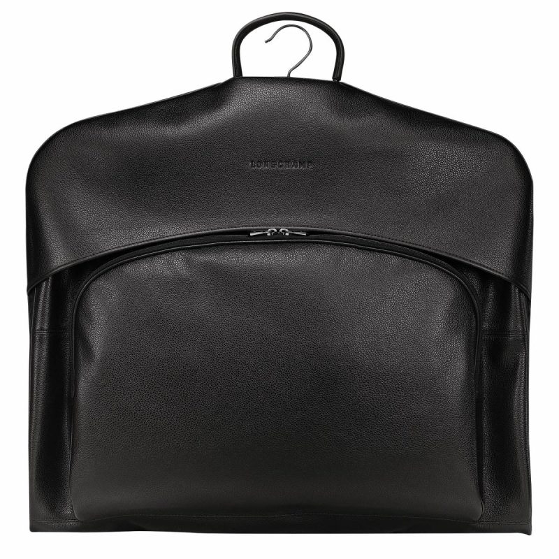 Black Longchamp Le Foulonné Garment Cover Black - Leather Women Travel Accessories - Image 2