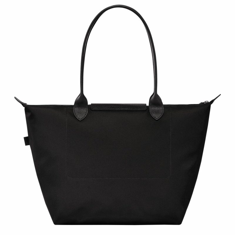 Black Longchamp Le Pliage Energy L Tote Bag Black - Recycled Canvas Women Shoulder Bags - Image 3