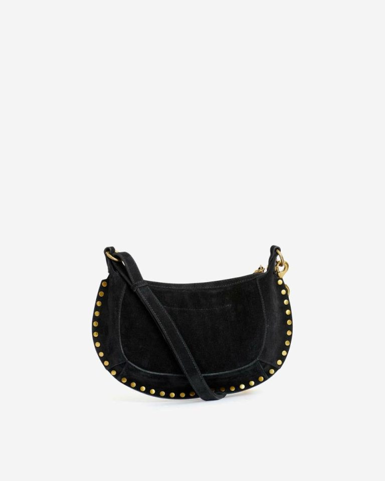 Black Women Crossbody Bags Isabel Marant Oskan Moon Bag - Image 2