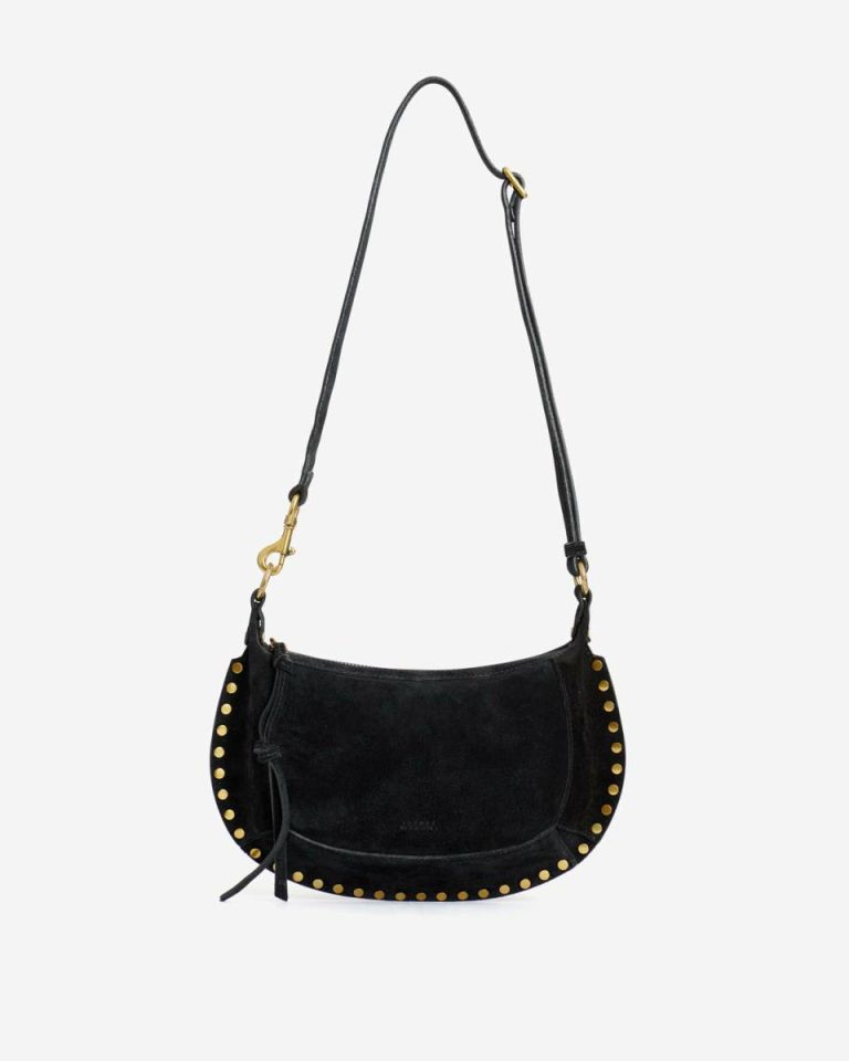 Black Women Crossbody Bags Isabel Marant Oskan Moon Bag - Image 5