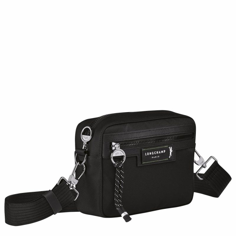 Black Women Le Pliage Energy S Camera Bag Black - Recycled Canvas Crossbody Bags Longchamp - Image 2