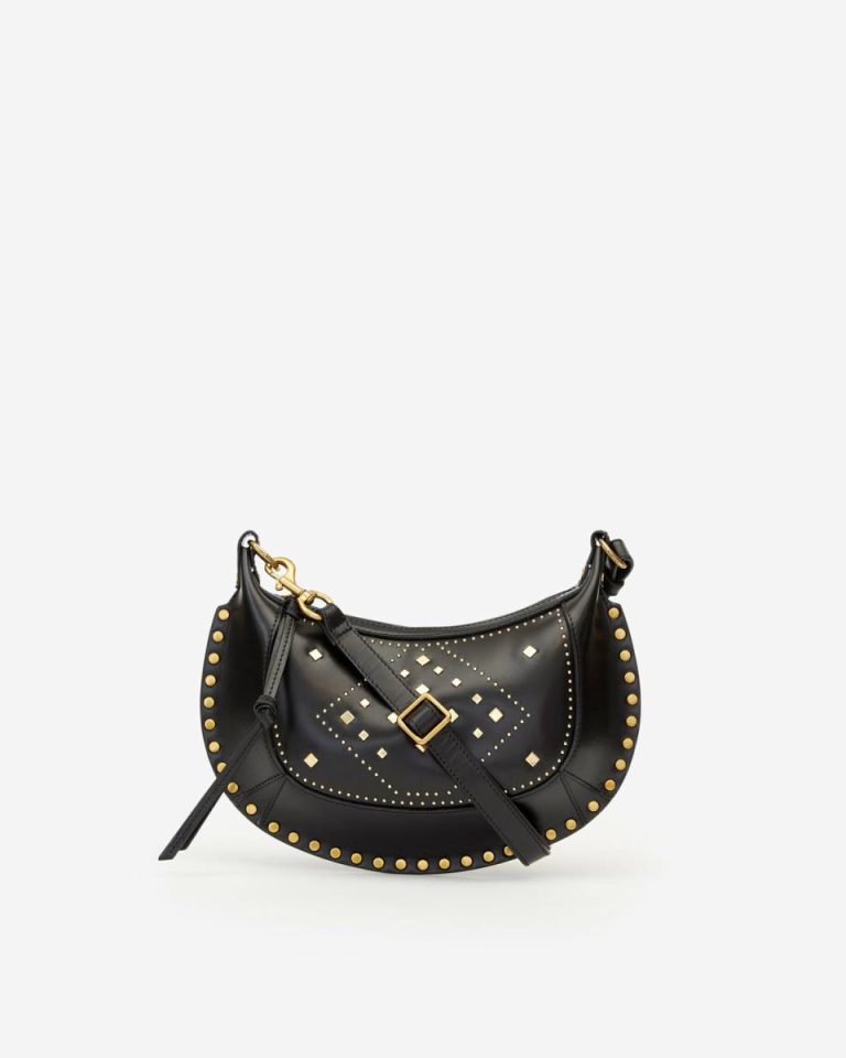 Black Women Oskan Moon Bag Isabel Marant Crossbody Bags