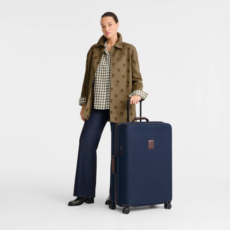 Blue Boxford Xl Suitcase Blue - Recycled Canvas Longchamp Women Suitcases