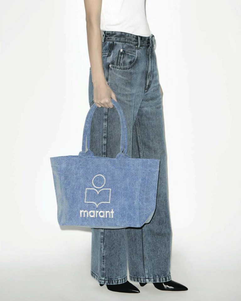 Blue Tote Bags Women Yenky Zipped Bag Isabel Marant - Image 3