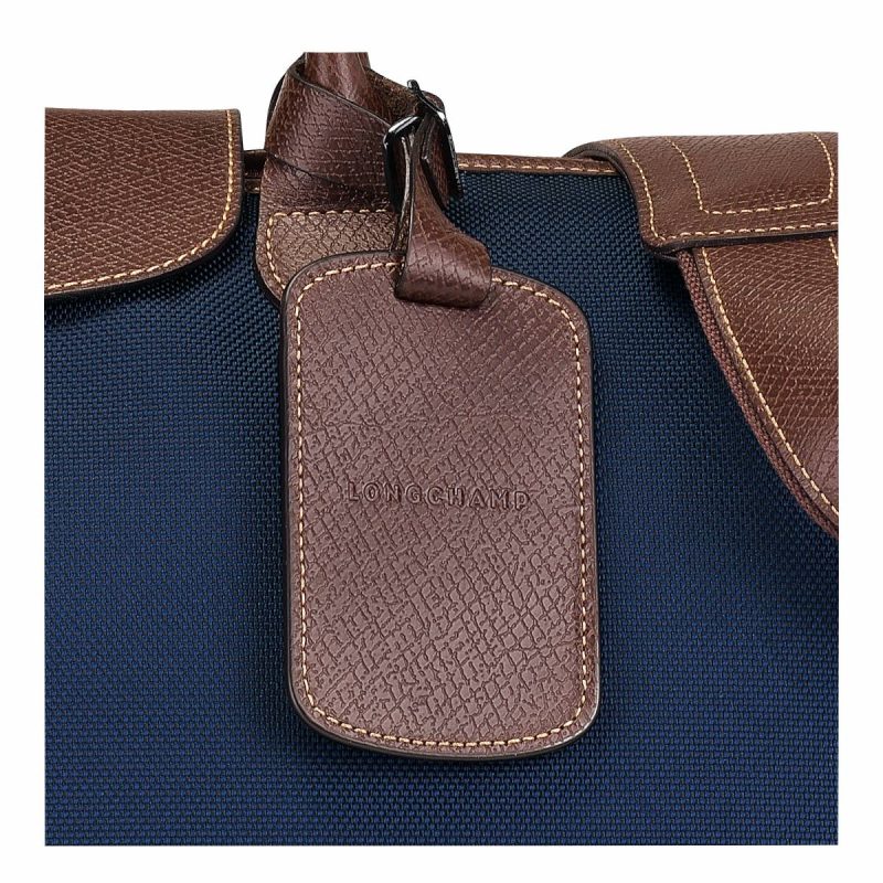 Blue Women Boxford L Travel Bag Blue - Recycled Canvas Travel Bags Longchamp - Image 5