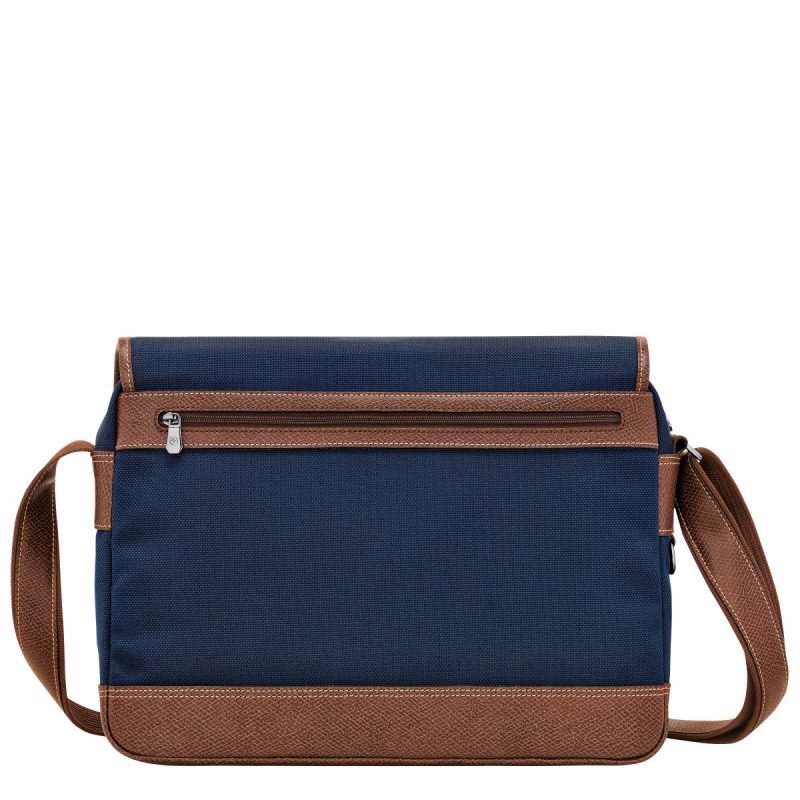 Boxford L Crossbody Bag Blue - Recycled Canvas Longchamp Men Crossbody Bags Blue - Image 3