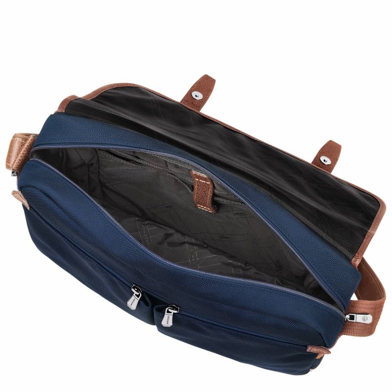 Boxford L Crossbody Bag Blue - Recycled Canvas Longchamp Men Crossbody Bags Blue - Image 4