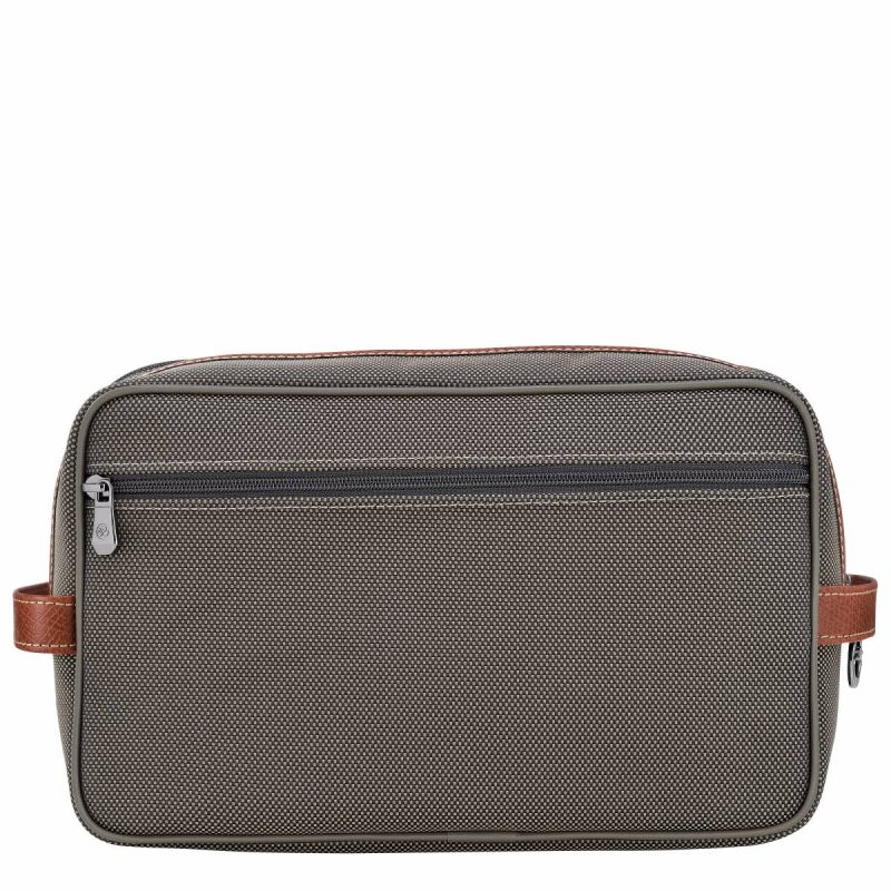 Boxford Toiletry Case Brown - Recycled Canvas Women Toiletry Bags Longchamp Brown - Image 2