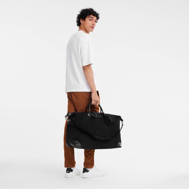 Boxford Xl Travel Bag Black - Recycled Canvas Travel Bags Black Women Longchamp