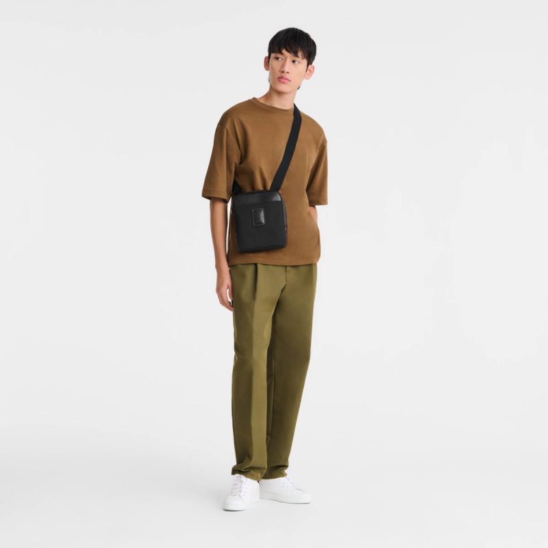 Boxford Xs Crossbody Bag Black - Recycled Canvas Longchamp Black Women Mini Bags