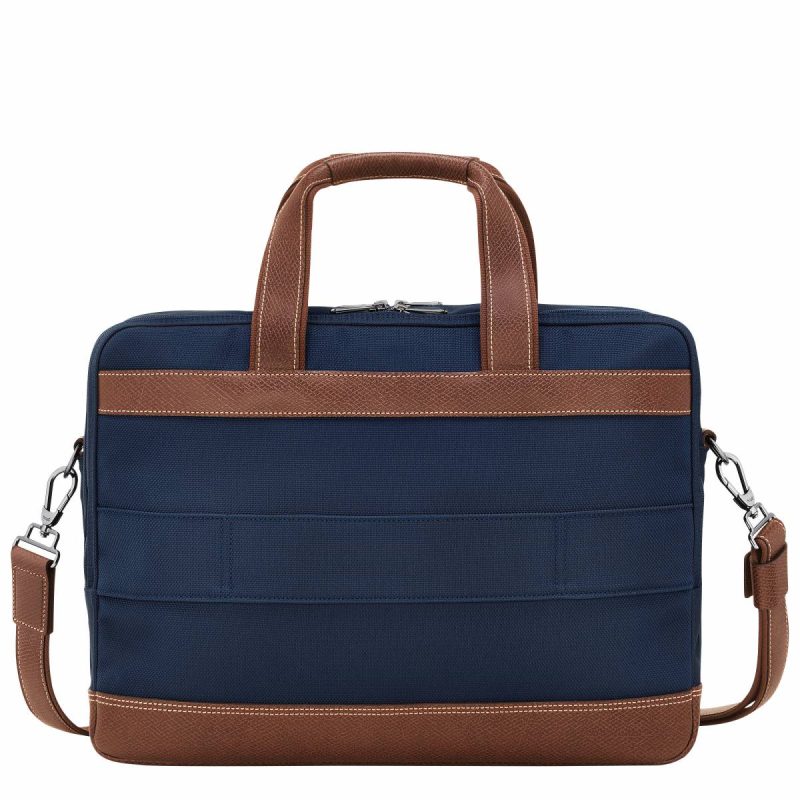 Briefcase Blue Men Boxford L Briefcase Blue - Recycled Canvas Longchamp - Image 3