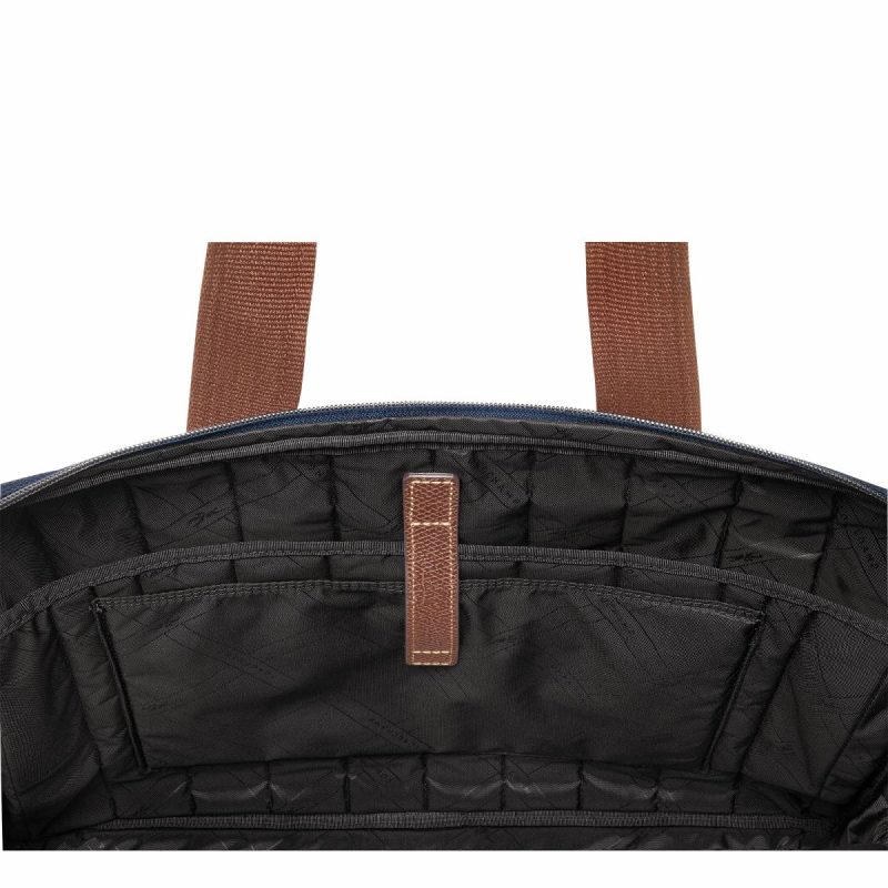 Briefcase Blue Men Boxford L Briefcase Blue - Recycled Canvas Longchamp - Image 4