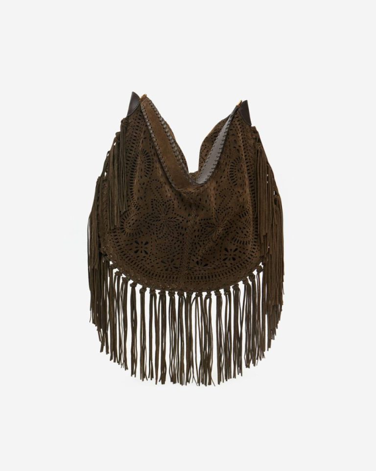 Bronze Shoulder Bags Women Isabel Marant Oskan Hobo Soft Bag - Image 3