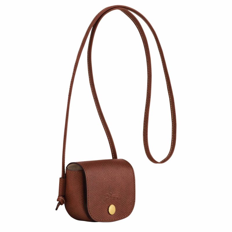 Brown Épure Coin Purse With Leather Lace Brown - Leather Cardholders & Coin Purses Longchamp Women - Image 3