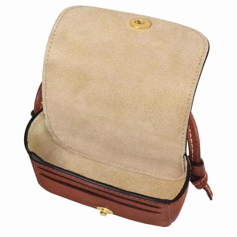 Brown Épure Coin Purse With Leather Lace Brown - Leather Cardholders & Coin Purses Longchamp Women - Image 4