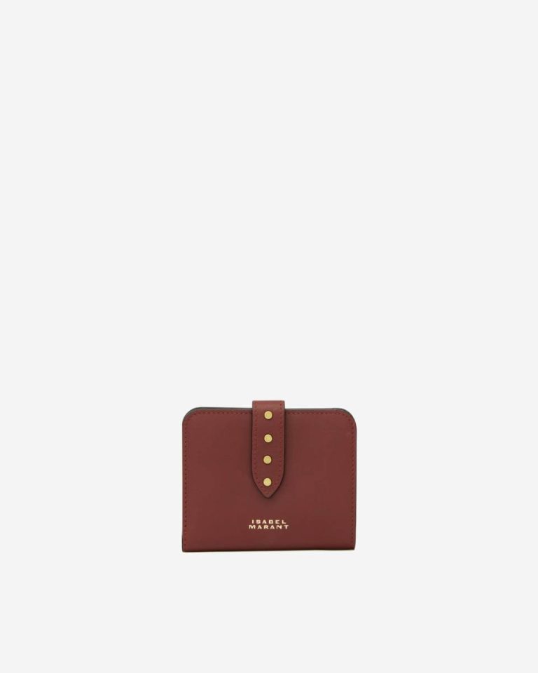 Burgundy Isabel Marant Wallet Leather Small Leather Goods Clutches & Small Leather Goods Women - Image 3