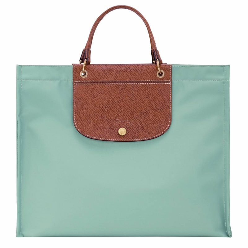 Cabas Longchamp L Tote Bag Vervain - Canvas Handbags Women Vervain