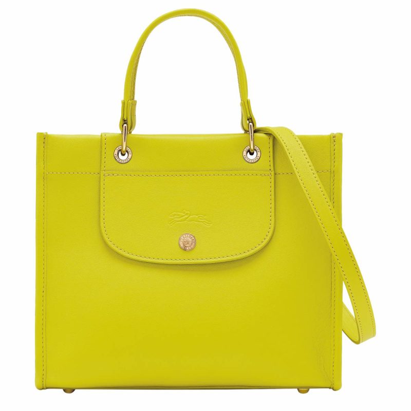Cabas Longchamp S Handbag Kiwi Green - Leather Kiwi Green Leather Bags Women