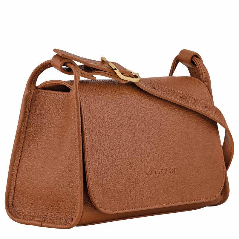 Caramel Le Foulonné M Crossbody Bag Caramel - Leather Women Leather Bags Longchamp - Image 2