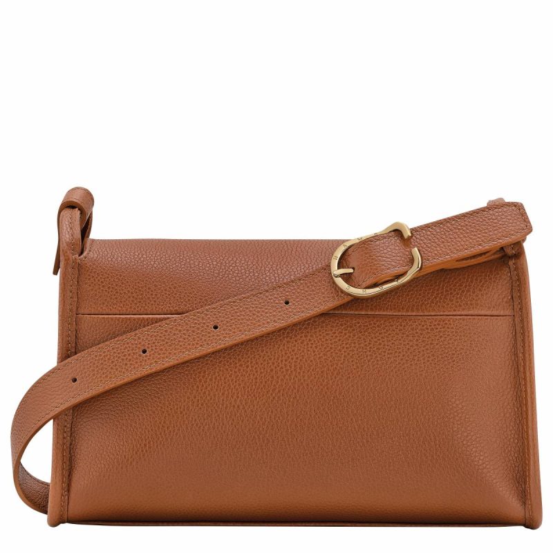 Caramel Le Foulonné M Crossbody Bag Caramel - Leather Women Leather Bags Longchamp - Image 3