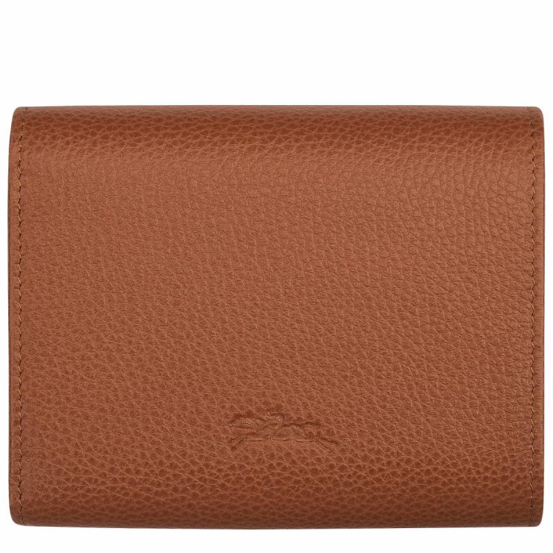 Caramel Le Foulonné Wallet Caramel - Leather Women Longchamp Leather Wallets - Image 2