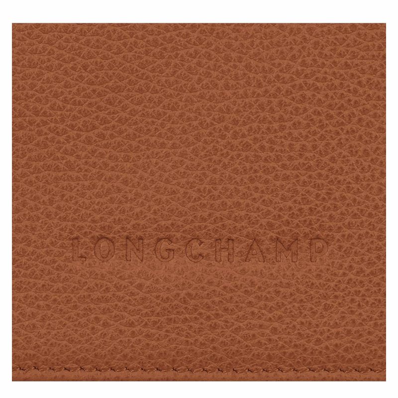 Caramel Le Foulonné Wallet Caramel - Leather Women Longchamp Leather Wallets - Image 4