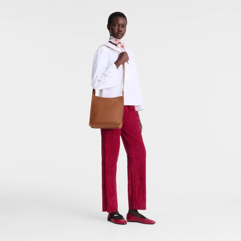 Caramel Longchamp Leather Bags Le Foulonné M Crossbody Bag Caramel - Leather Women - Image 2