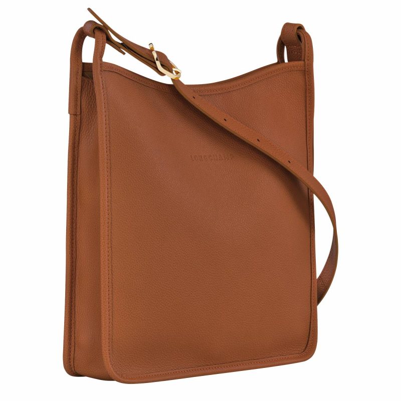 Caramel Longchamp Leather Bags Le Foulonné M Crossbody Bag Caramel - Leather Women - Image 3