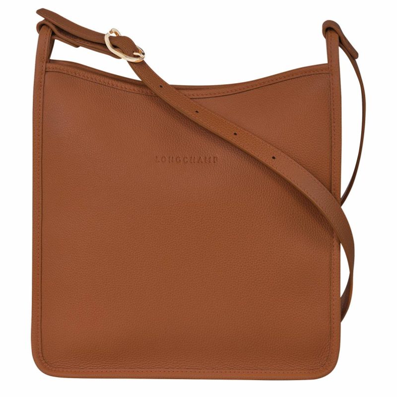 Caramel Longchamp Leather Bags Le Foulonné M Crossbody Bag Caramel - Leather Women