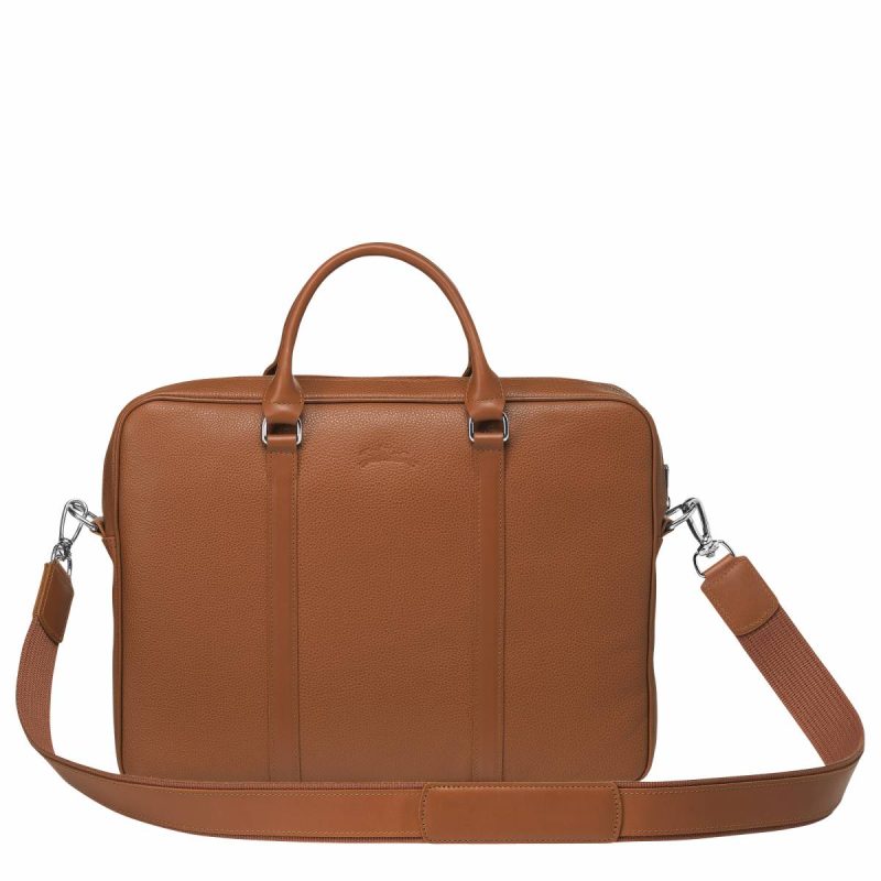 Caramel Longchamp Women Leather Bags Le Foulonné Xs Briefcase Caramel - Leather - Image 4