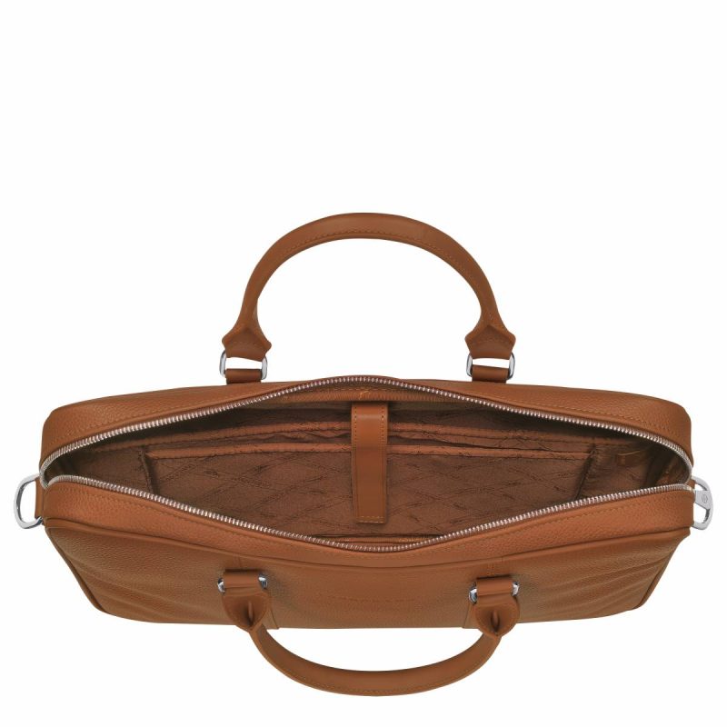 Caramel Longchamp Women Leather Bags Le Foulonné Xs Briefcase Caramel - Leather - Image 5